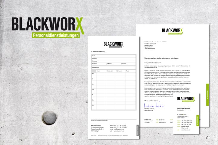 BLACKWORX Geschäftsausstattung